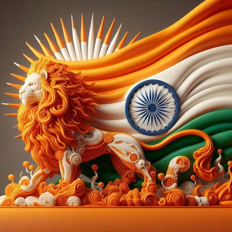 3d indian flag dp for whatsapp