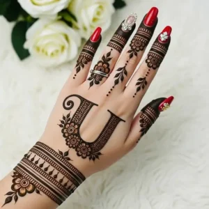 Lovely U Mehndi Design Art