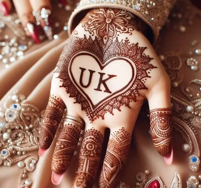 U Mehndi Design Stylish Fingers