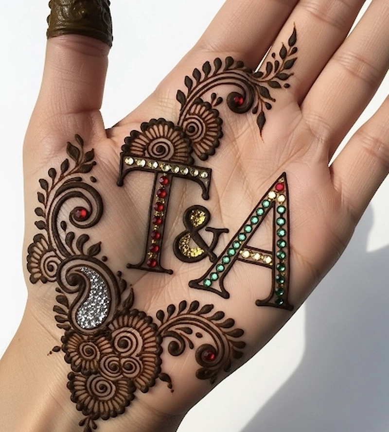 a and t mehndi designs