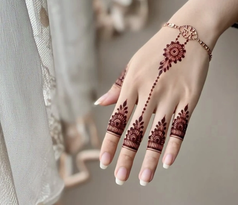 aesthetic mehndi design back hand right hand