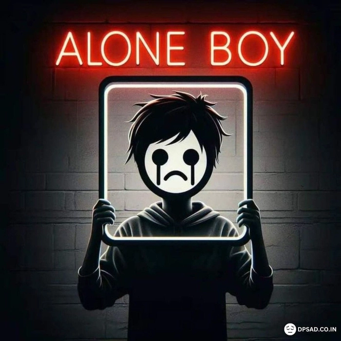 alone boy stickers