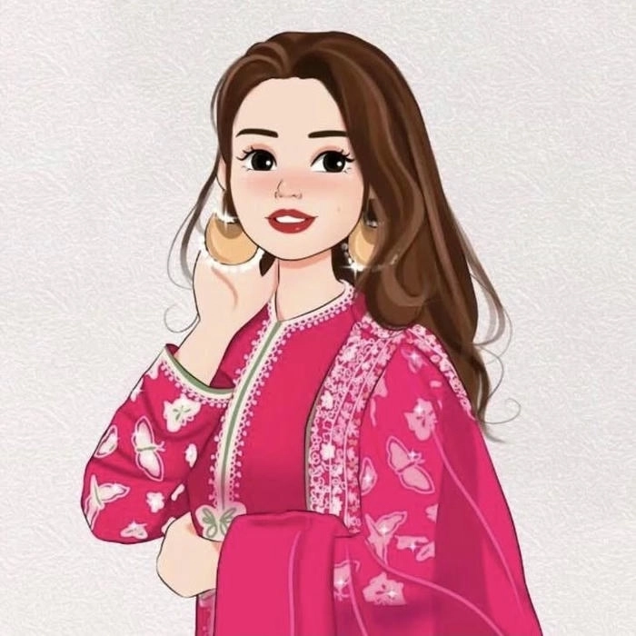 alone girl dp cartoon