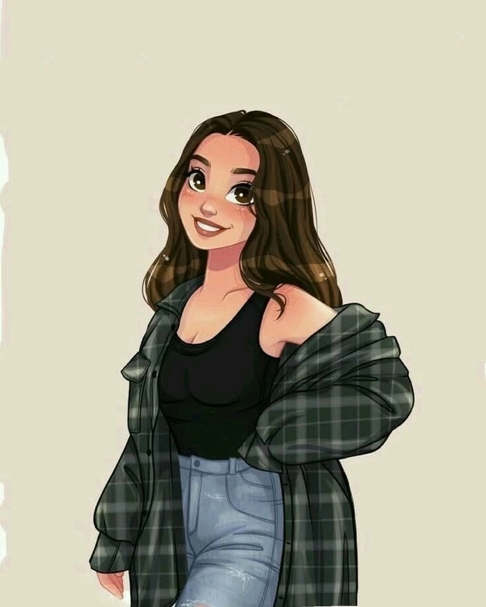 attitude cartoon girl