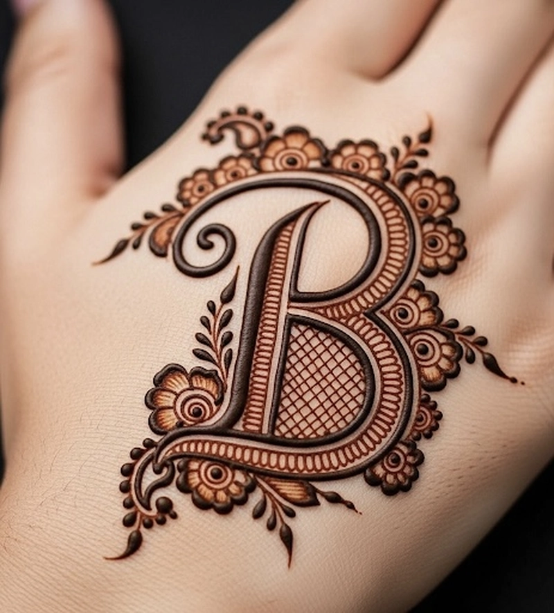 b mehndi design