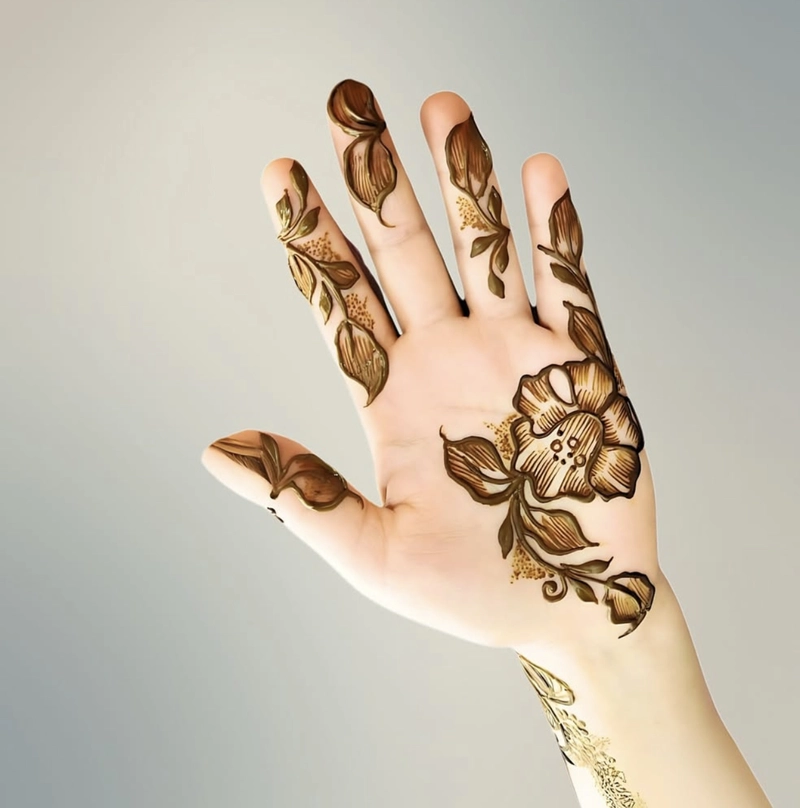 back 3d mehndi design