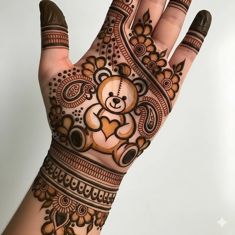 bear mehndi designs