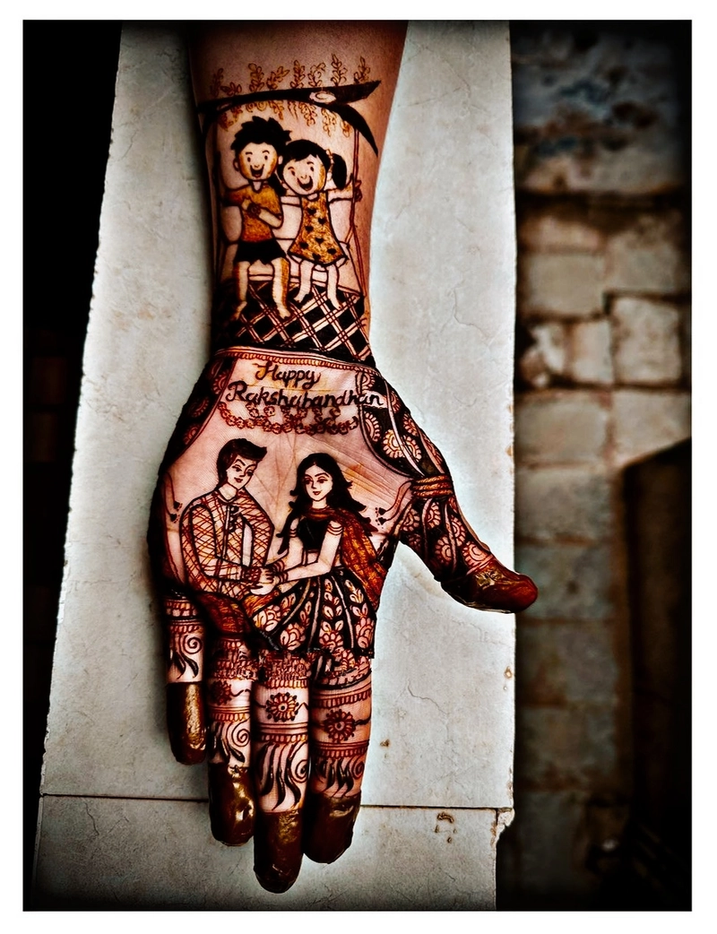 beautiful mehndi mehndi design raksha bandhan_