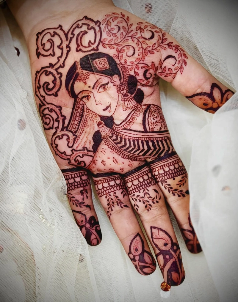 best mehndi design for sawan pic