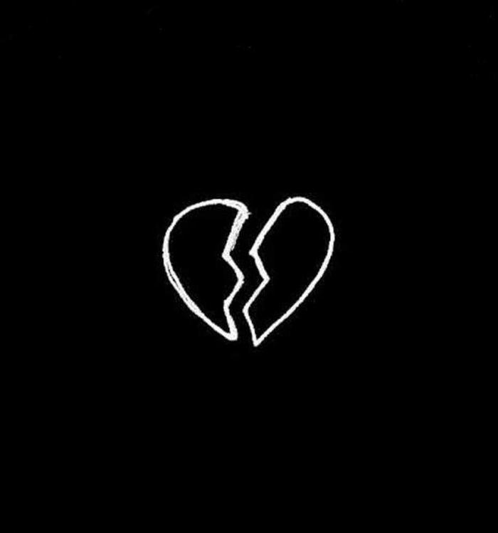 black broken heart dp for whatsapp