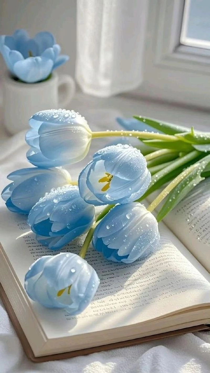 blue flowers dp