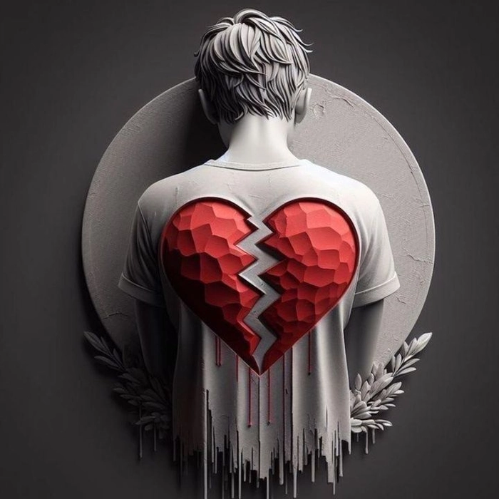 broken heart boy dp hd for whatsapp