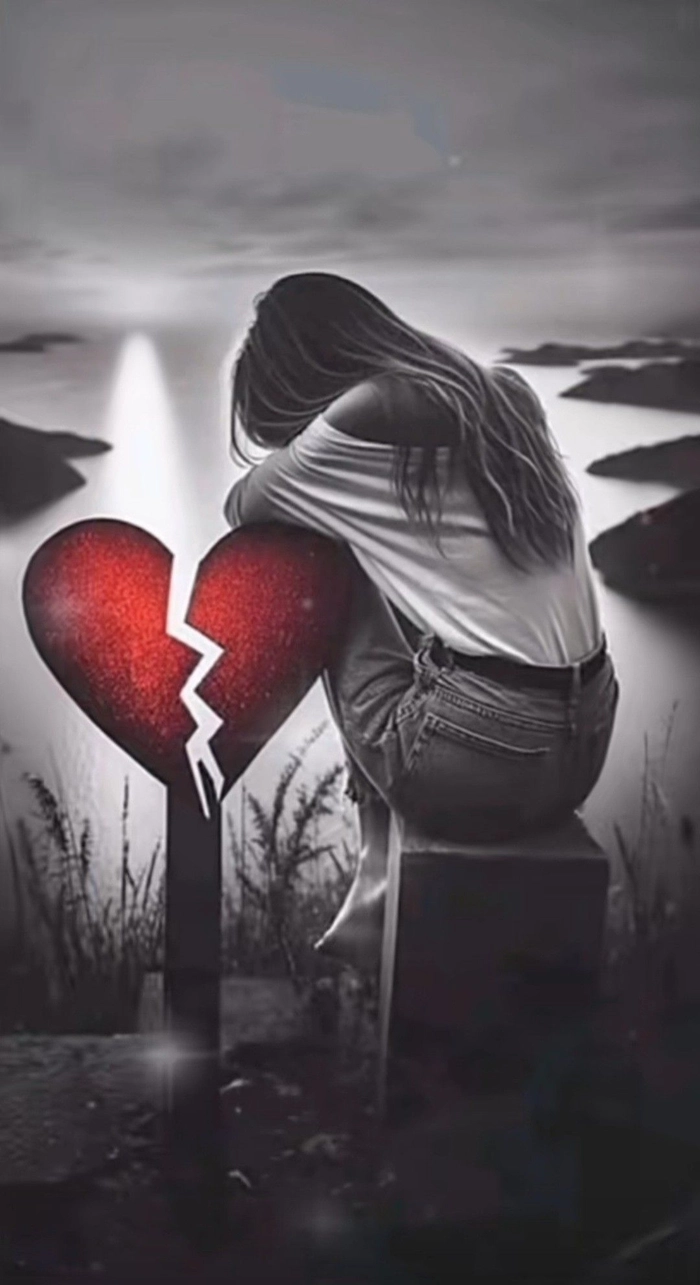 broken heart dp for instagram girl