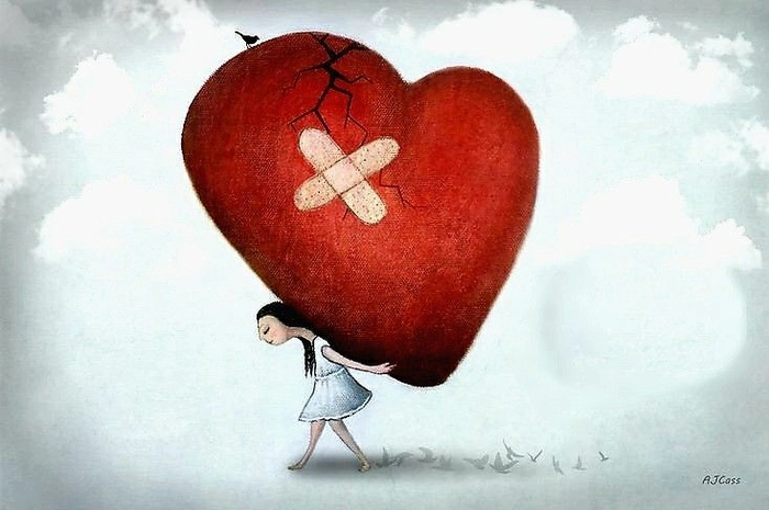 broken heart pic of girl dp for whatsapp