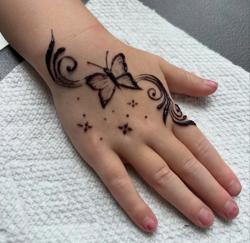 butterfly mehndi design easy and beautiful