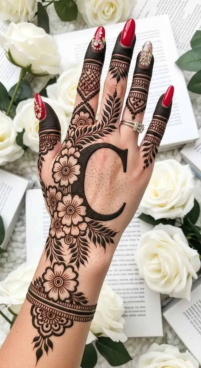 c mehndi designs simple