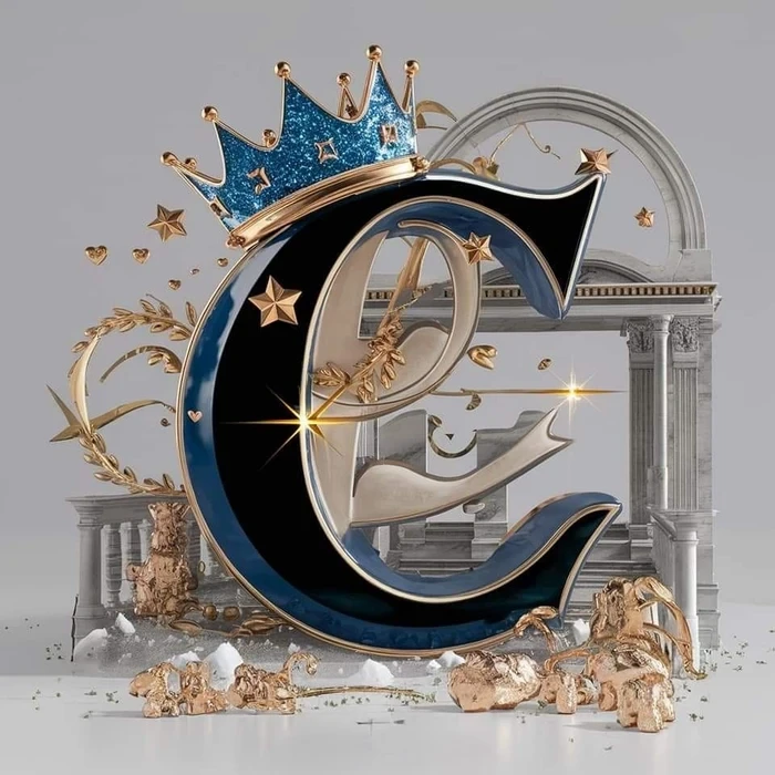 c name dp with glitter effect