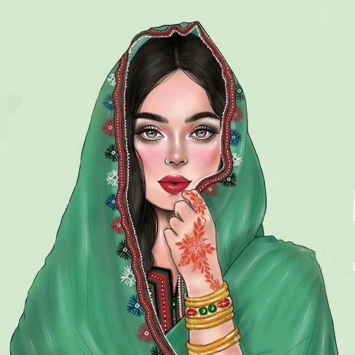 cartoon girl dp for whatsapp
