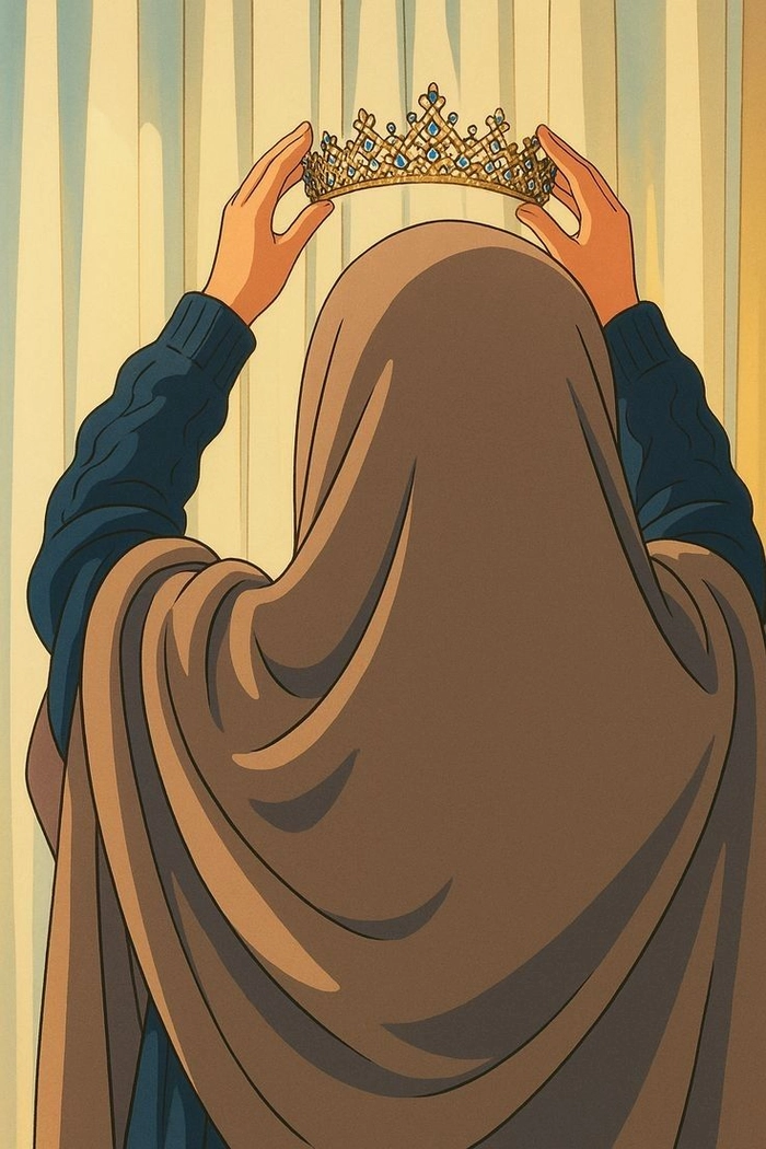 cartoon hijab dp
