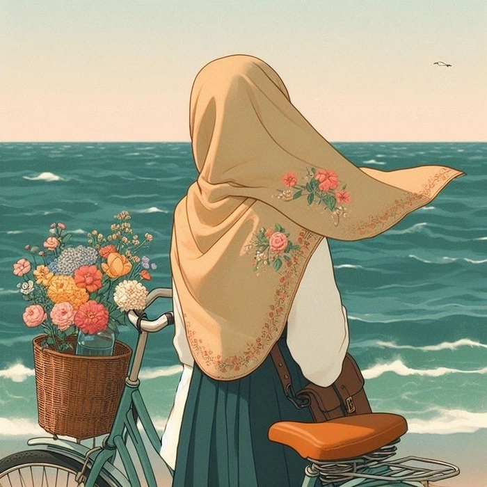 cartoon hijab dpz
