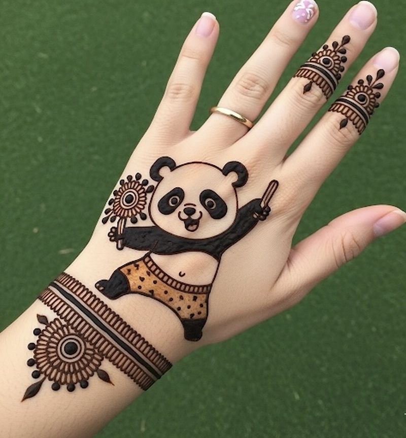 cartoon mehndi design arabic