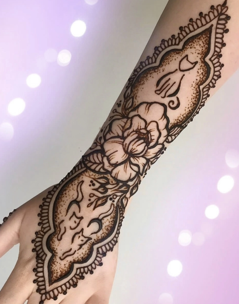 cat mehndi design simplemehndi cat design
