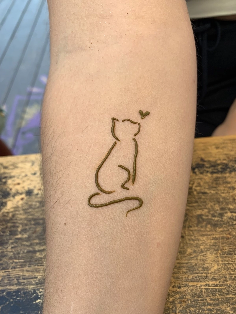 cat mehndi designs simple