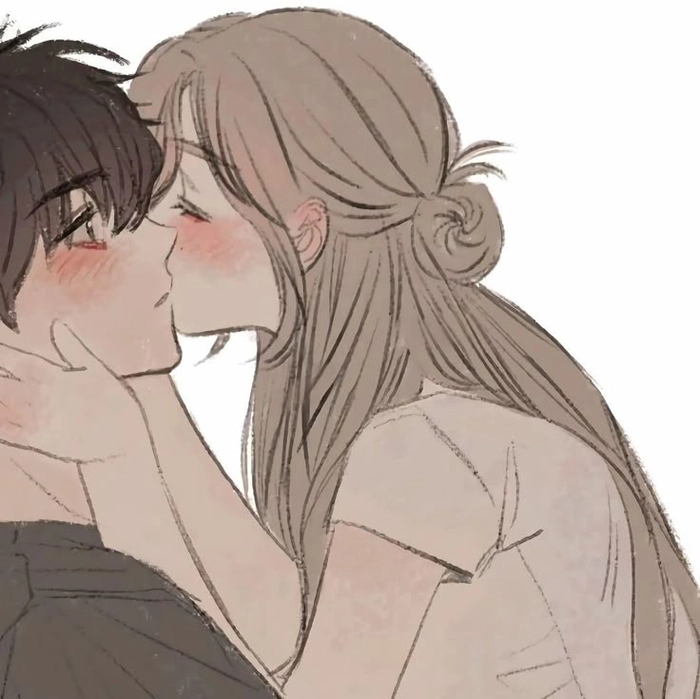 couple kiss hug dp
