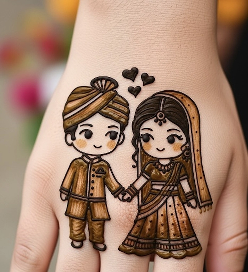 couple mehendi design