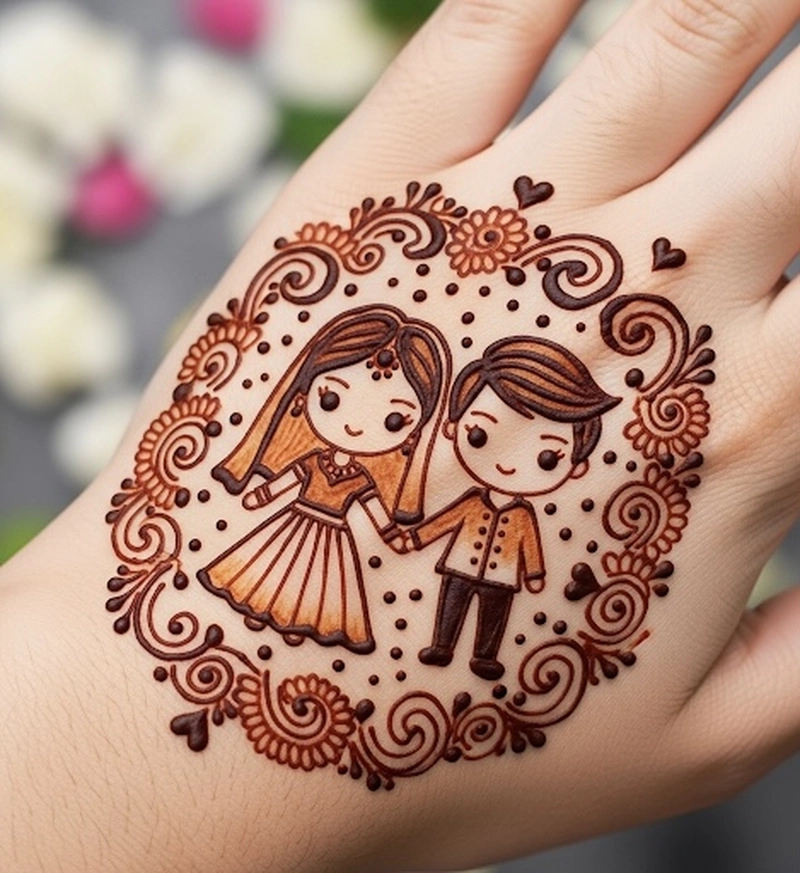 couple name mehndi design