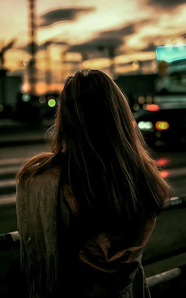 crying alone girl image