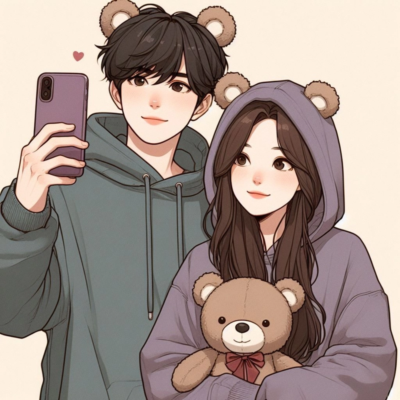 cute anime couple dp for instagram aesthetic