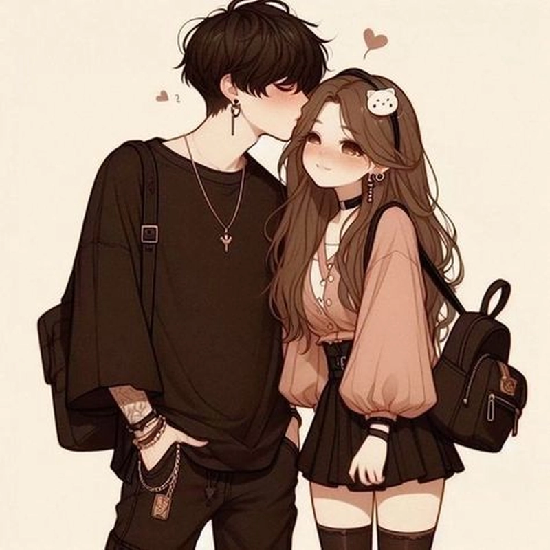 cute anime couple dp for instagram