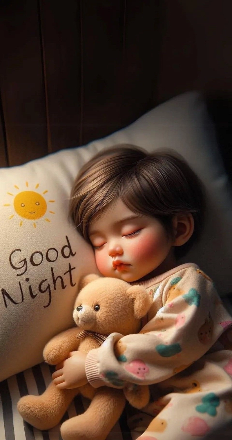cute baby girl good night images