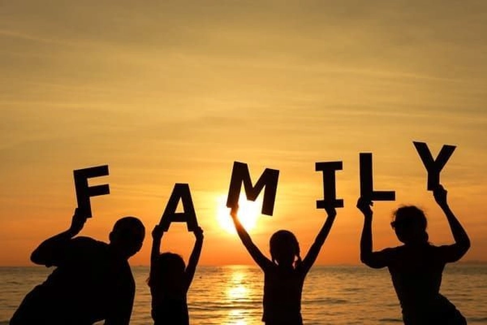 cute family dp with twins baby