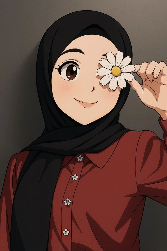 cute hijab girl cartoon pic for dp for instagram download