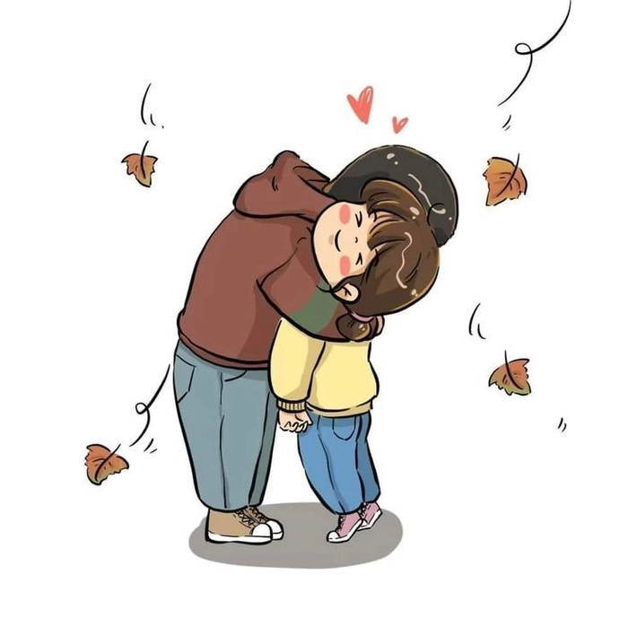 cute hug day for whatsapp dp