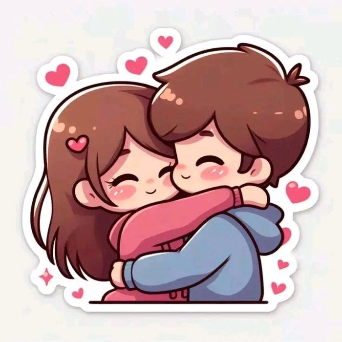 cute hug dp
