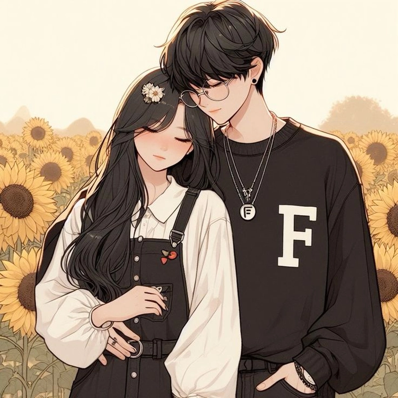 cute love anime couple dp for instagram