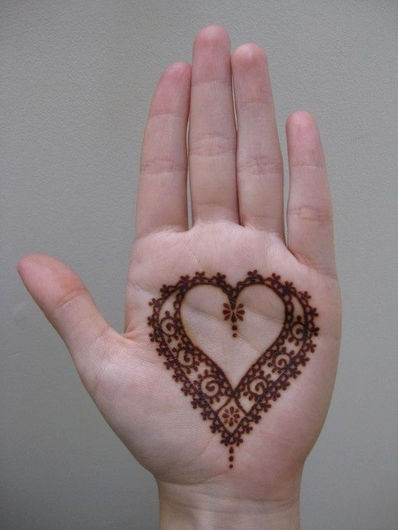 cute love mehndi design