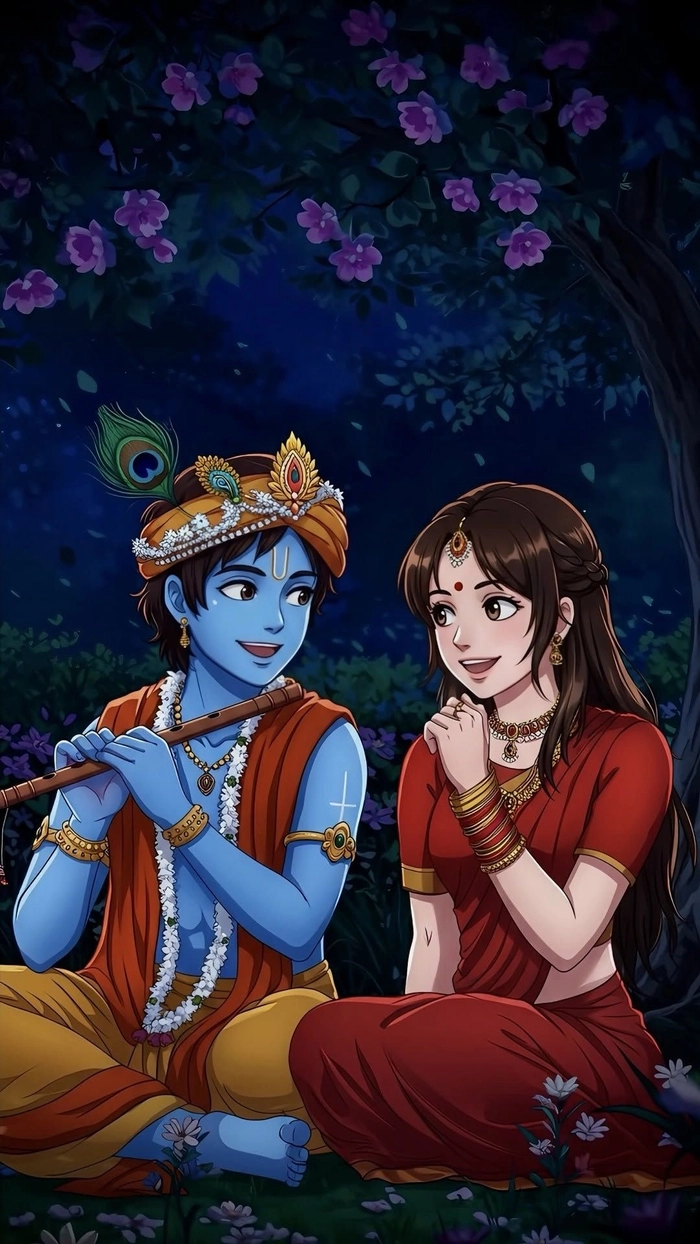 cute radha krishna dp for whatsapp