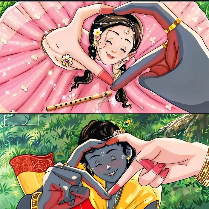 cute radha krishna dp