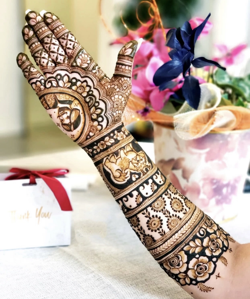 dog lover mehndi design images