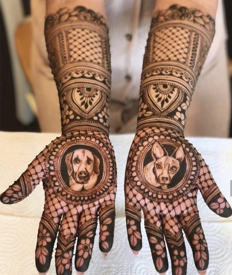 dog mehndi design for kids