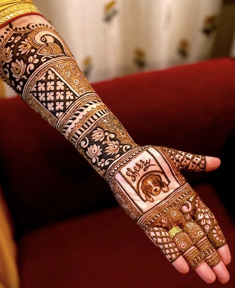 dog mehndi design simple and beautifulmehndi dog