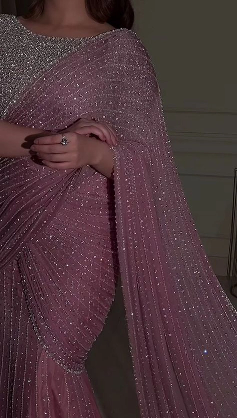 dp pink saree