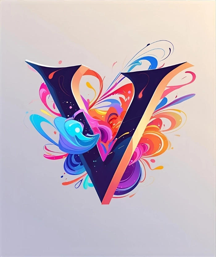 dp v letter images free download