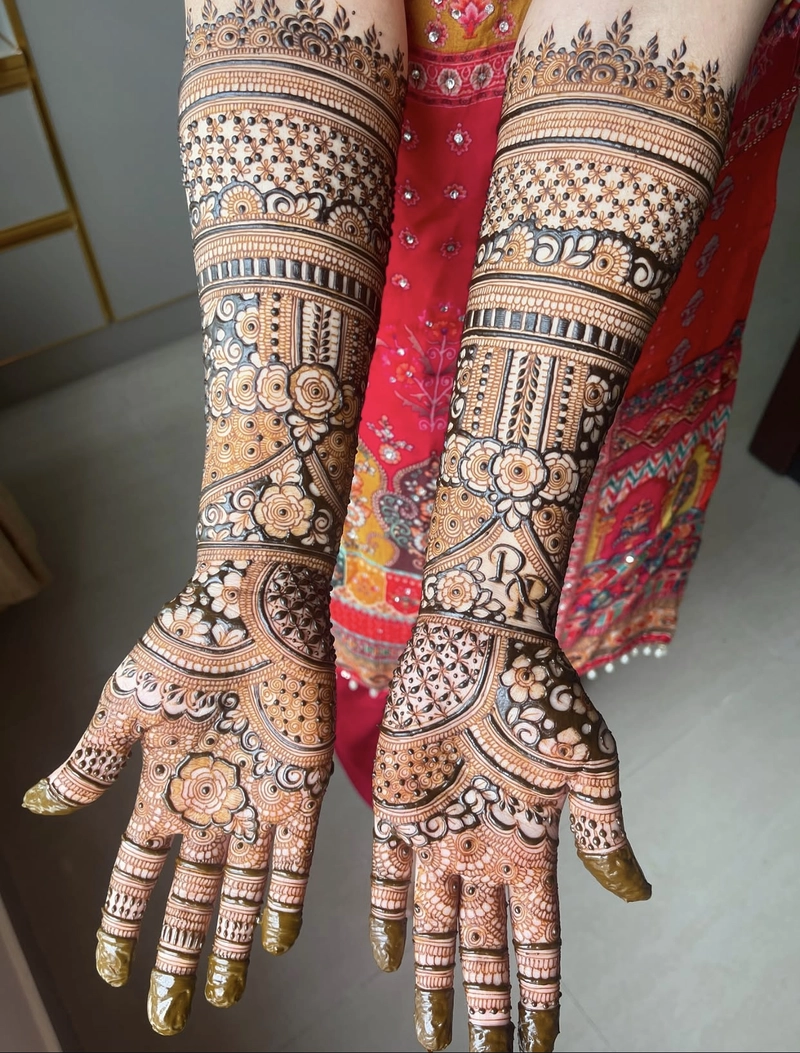 dulhan mehndi design photo full hand arabic