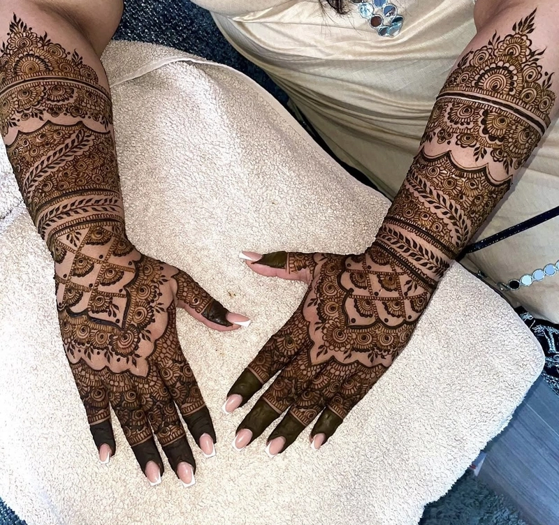 dulhan mehndi design simple full hand easy and beautiful_