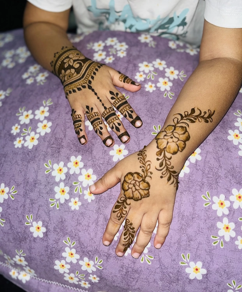 easy arabic mehndi designs for kids